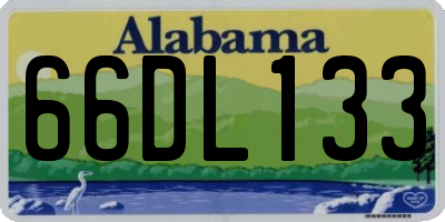 AL license plate 66DL133