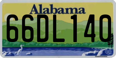 AL license plate 66DL140