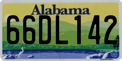 AL license plate 66DL142