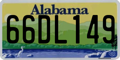 AL license plate 66DL149