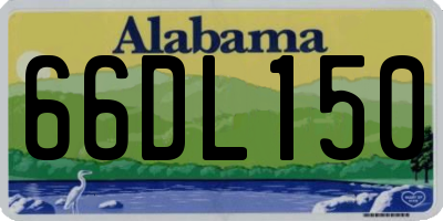 AL license plate 66DL150