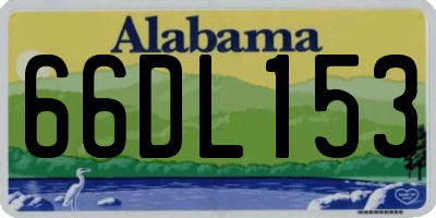 AL license plate 66DL153