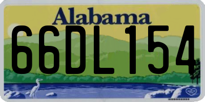 AL license plate 66DL154