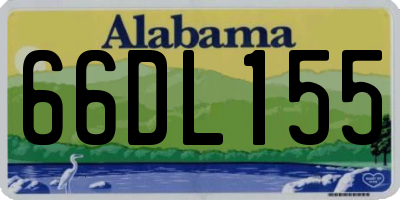 AL license plate 66DL155