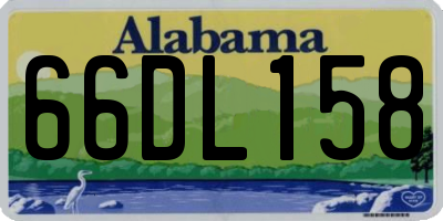 AL license plate 66DL158