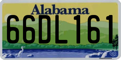 AL license plate 66DL161