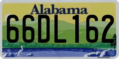 AL license plate 66DL162