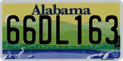 AL license plate 66DL163