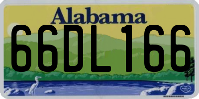 AL license plate 66DL166