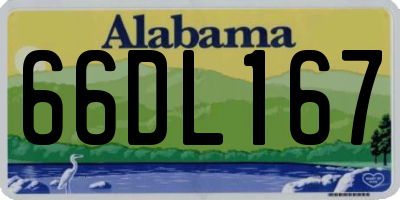 AL license plate 66DL167