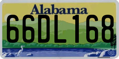AL license plate 66DL168