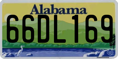 AL license plate 66DL169