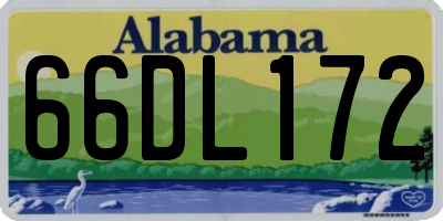 AL license plate 66DL172