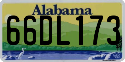 AL license plate 66DL173