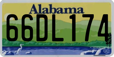 AL license plate 66DL174