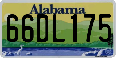 AL license plate 66DL175
