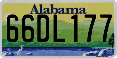AL license plate 66DL177