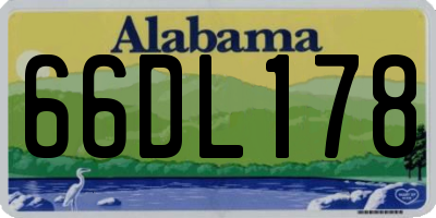AL license plate 66DL178