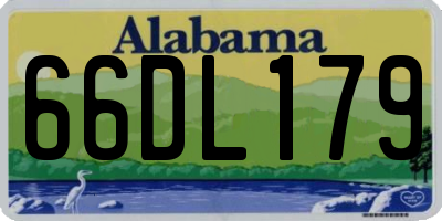 AL license plate 66DL179