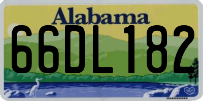 AL license plate 66DL182