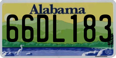 AL license plate 66DL183
