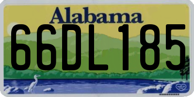 AL license plate 66DL185