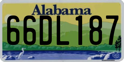 AL license plate 66DL187