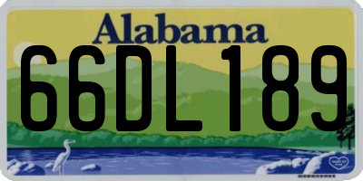 AL license plate 66DL189