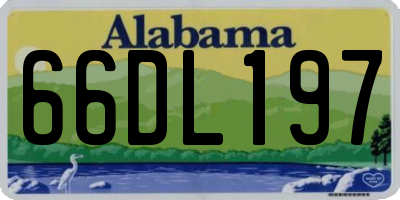 AL license plate 66DL197