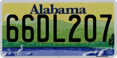 AL license plate 66DL207