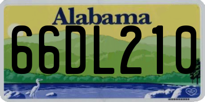 AL license plate 66DL210
