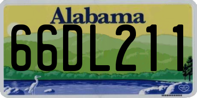 AL license plate 66DL211