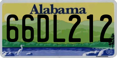 AL license plate 66DL212