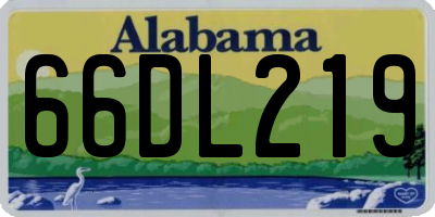 AL license plate 66DL219