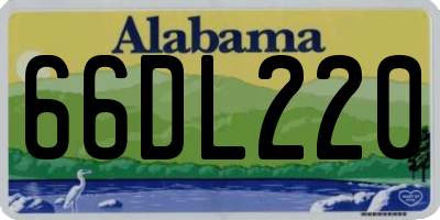 AL license plate 66DL220
