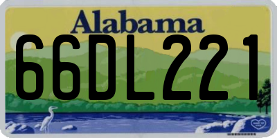 AL license plate 66DL221