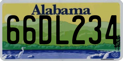 AL license plate 66DL234