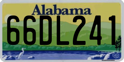 AL license plate 66DL241