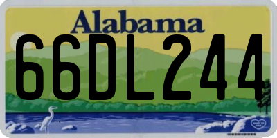 AL license plate 66DL244