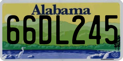 AL license plate 66DL245