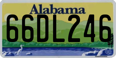 AL license plate 66DL246