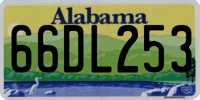 AL license plate 66DL253