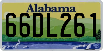 AL license plate 66DL261