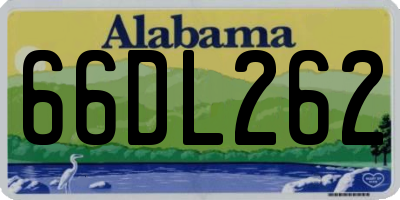 AL license plate 66DL262