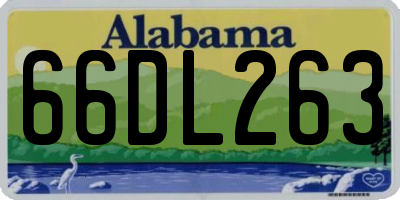 AL license plate 66DL263