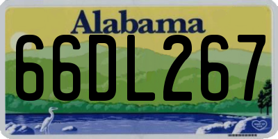 AL license plate 66DL267