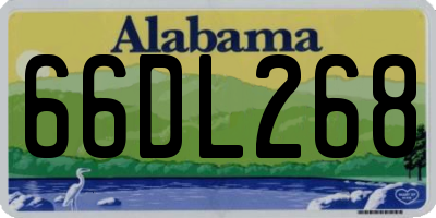 AL license plate 66DL268