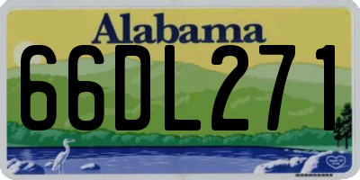 AL license plate 66DL271