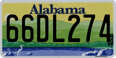 AL license plate 66DL274