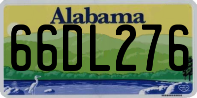 AL license plate 66DL276